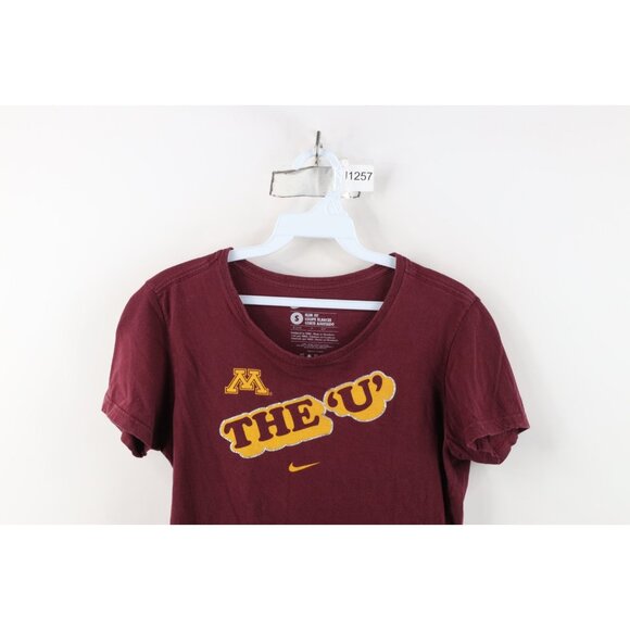 Retro Y2K Nike Womens Small Slim Fit The U University of Minnesota T-Shirt - Picture 2 of 15
